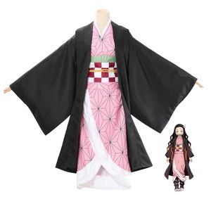Nezuko Kamado Cosplay Wig Included Demon Slayer Costume Anime Size Small